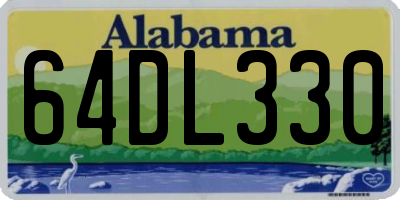 AL license plate 64DL330