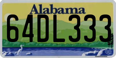 AL license plate 64DL333