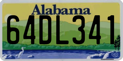AL license plate 64DL341