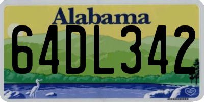 AL license plate 64DL342