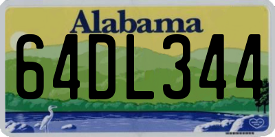 AL license plate 64DL344