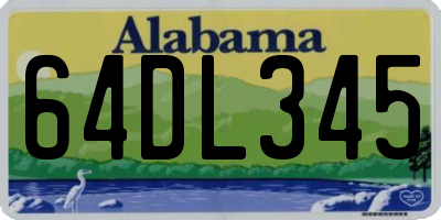 AL license plate 64DL345