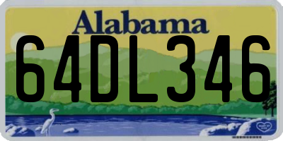 AL license plate 64DL346