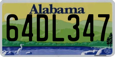 AL license plate 64DL347