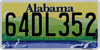AL license plate 64DL352
