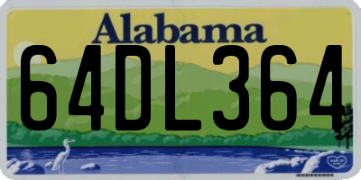 AL license plate 64DL364