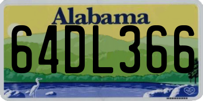 AL license plate 64DL366