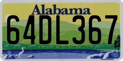 AL license plate 64DL367