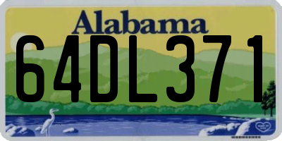 AL license plate 64DL371