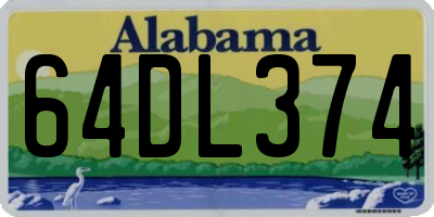 AL license plate 64DL374