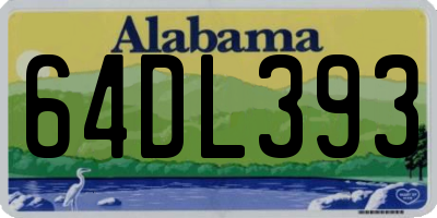 AL license plate 64DL393
