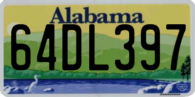 AL license plate 64DL397