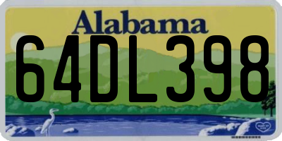 AL license plate 64DL398