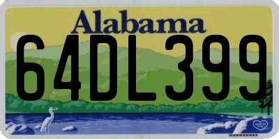 AL license plate 64DL399