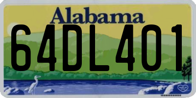 AL license plate 64DL401