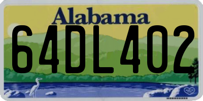 AL license plate 64DL402