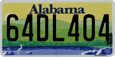 AL license plate 64DL404