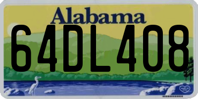 AL license plate 64DL408