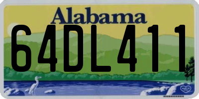 AL license plate 64DL411
