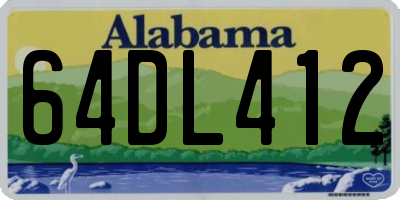 AL license plate 64DL412