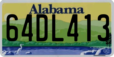 AL license plate 64DL413