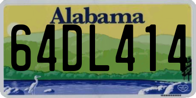 AL license plate 64DL414