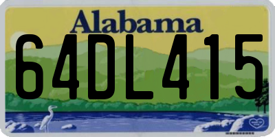 AL license plate 64DL415