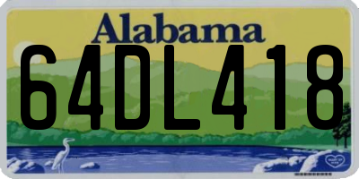 AL license plate 64DL418