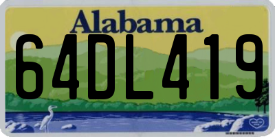 AL license plate 64DL419