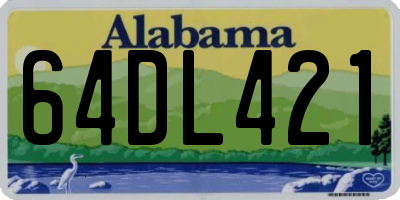 AL license plate 64DL421