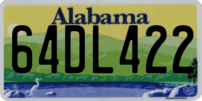 AL license plate 64DL422