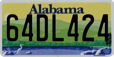 AL license plate 64DL424