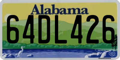 AL license plate 64DL426
