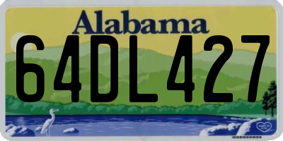 AL license plate 64DL427