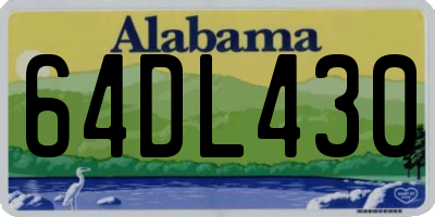 AL license plate 64DL430