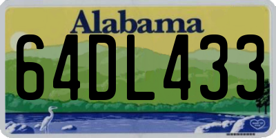 AL license plate 64DL433