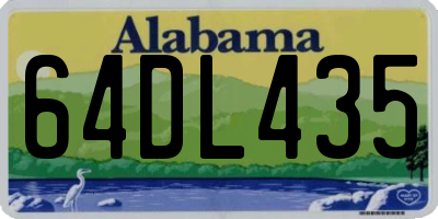 AL license plate 64DL435