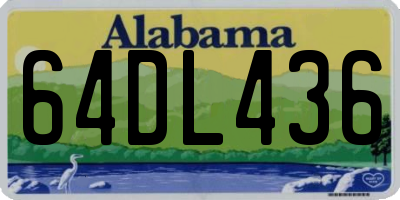 AL license plate 64DL436