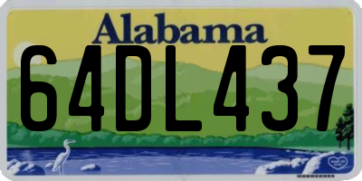 AL license plate 64DL437