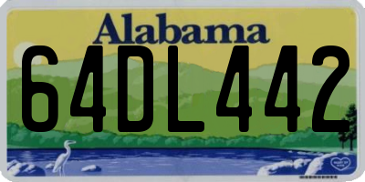 AL license plate 64DL442