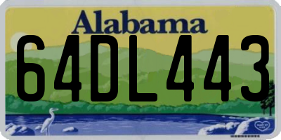 AL license plate 64DL443