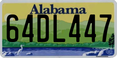 AL license plate 64DL447