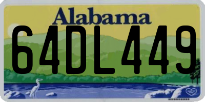 AL license plate 64DL449