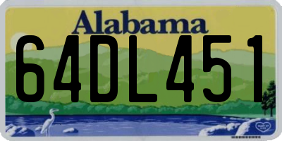 AL license plate 64DL451
