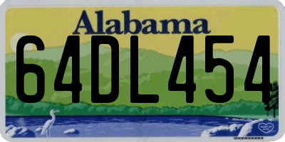 AL license plate 64DL454