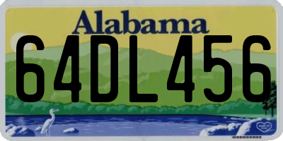 AL license plate 64DL456