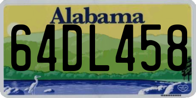 AL license plate 64DL458