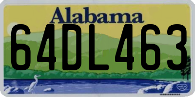 AL license plate 64DL463