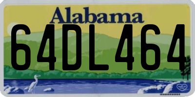 AL license plate 64DL464