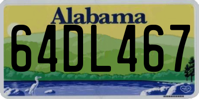 AL license plate 64DL467
